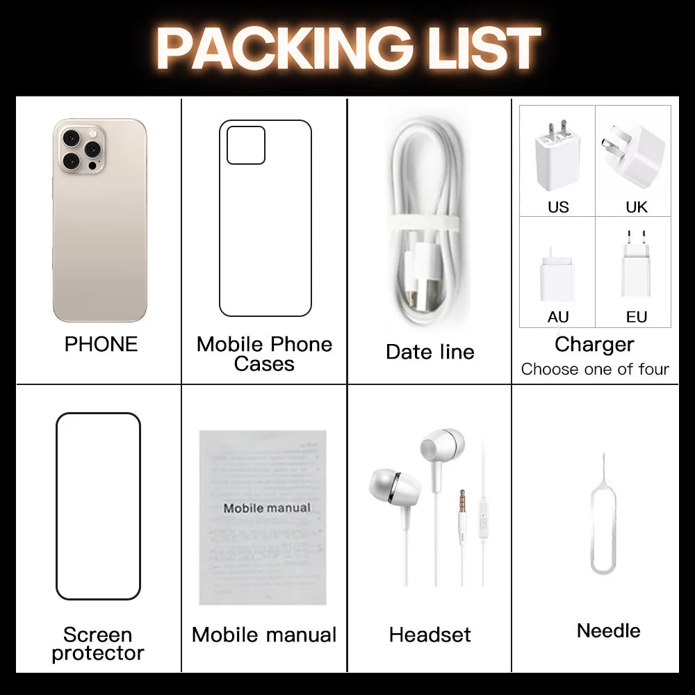 Téléphone Android 5G Smartphone Note 40 Pro