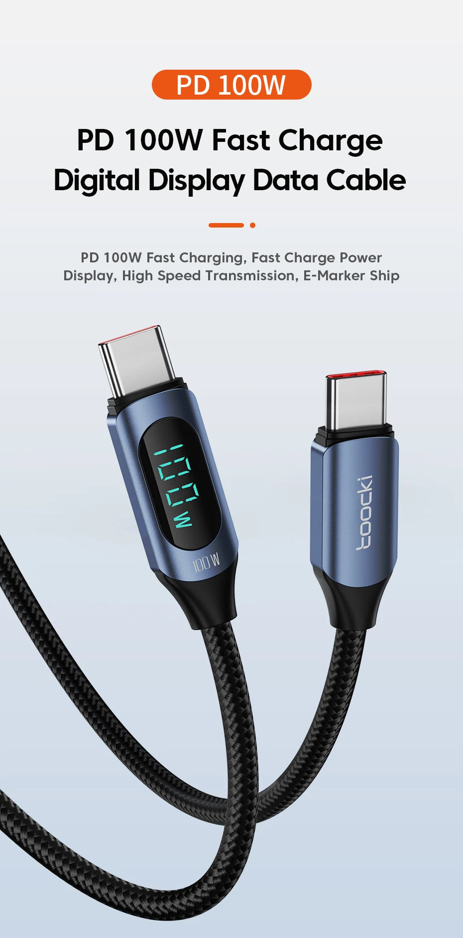 Chargeur Type C Cable 100W