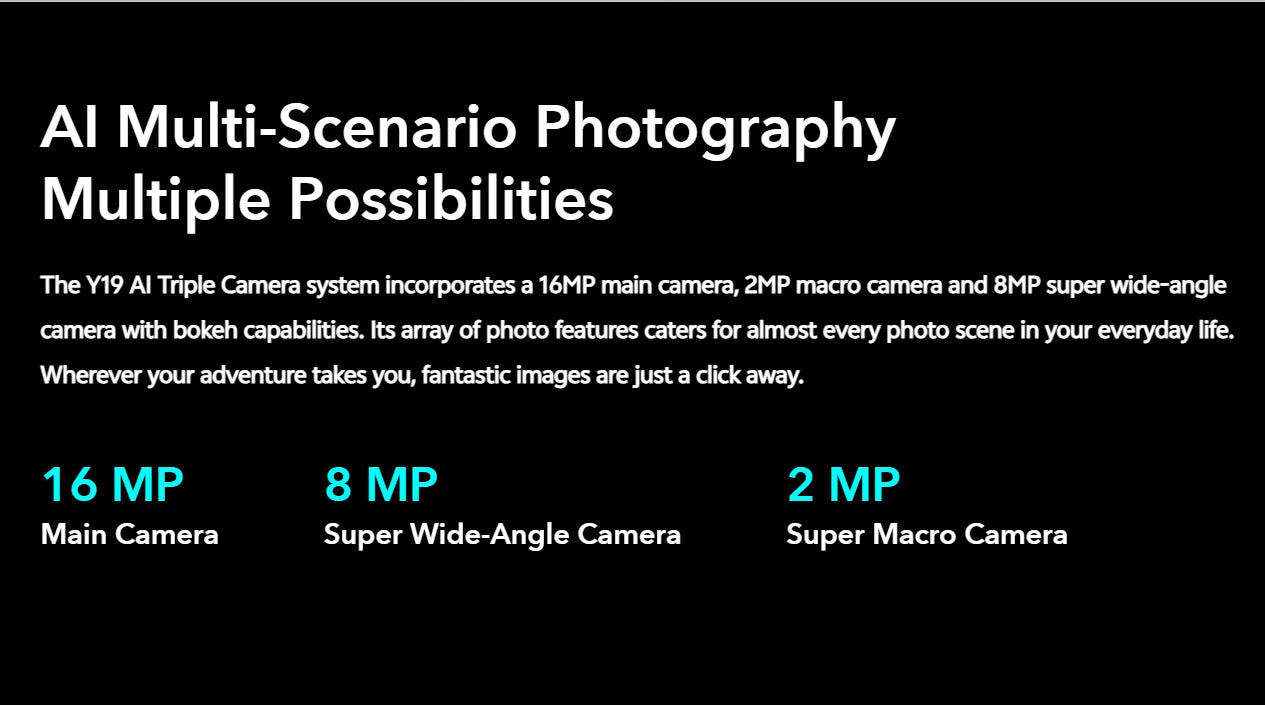 VIVO Y19 6GB 128GB , charge rapide , 1080 x 2340 FHD