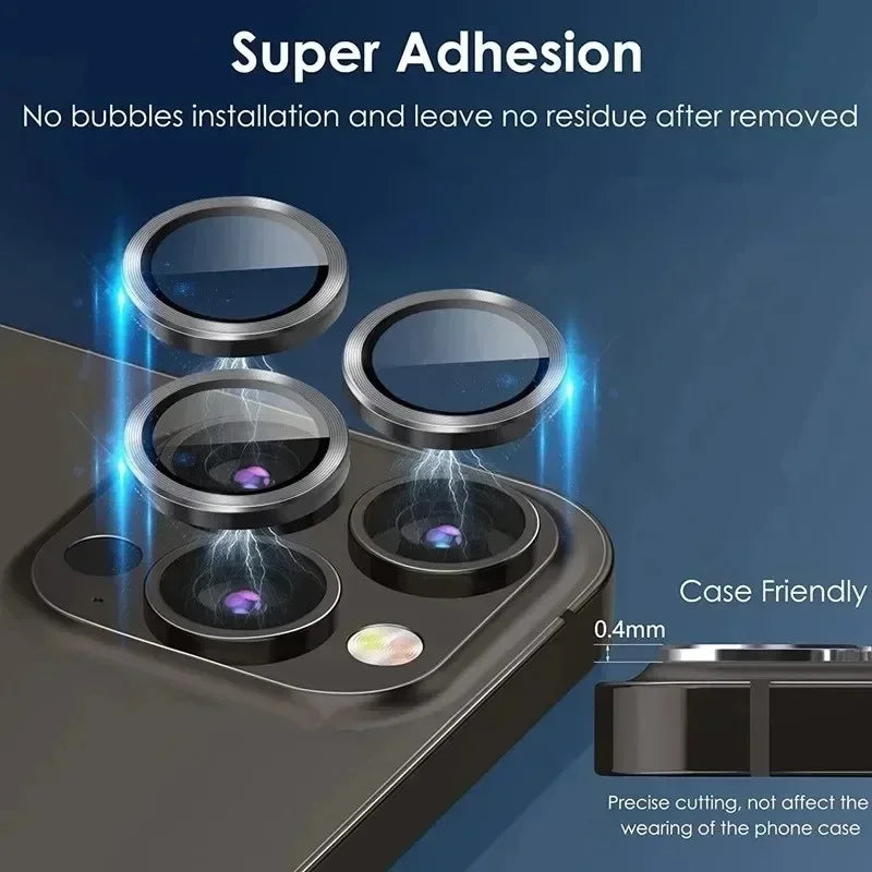 3-2pcs protecteur d'objectif pour iPhone 12 13 14 15 Pro Max 13 Mini