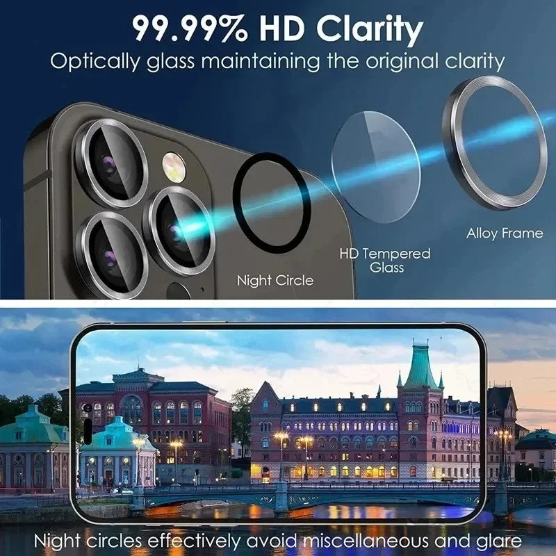 3-2pcs protecteur d'objectif pour iPhone 12 13 14 15 Pro Max 13 Mini