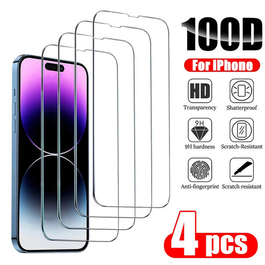 Verre trempé pour iPhone 11 12 13 14 15 Pro Max