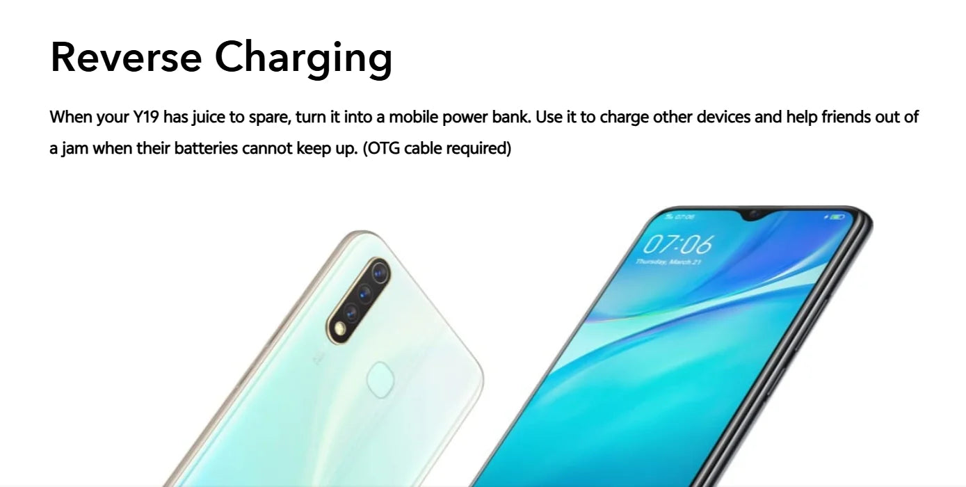 VIVO Y19 6GB 128GB , charge rapide , 1080 x 2340 FHD